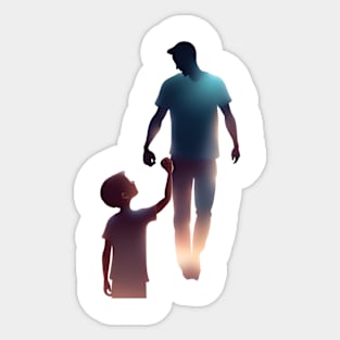 Father and son Sticker